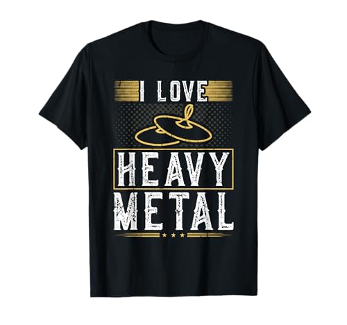 I Love Heavy Metal, Percusión Marching Band Platillos Jugador Camiseta