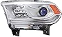 Evan-Fischer Headlight Assembly Compatible with 2014-2017 Dodge Durango Halogen Chrome Interior Driver Side