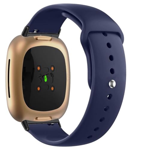 Image of YODI Watch Band Compatible with Fitbit Versa 4 / Fit bit Versa 3 / Fitbit Sense /Sense 2 Band, Soft Replacement Silicone Wristband for Women Flexible Waterproof Sport Watch Strap for Men Large