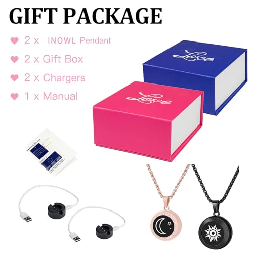 Long Distance Touch Vibration & Light Up Pendant Necklace for Couples - Send SOS SMS, Perfect for Girlfriend & Boyfriend Xmas Gifts4