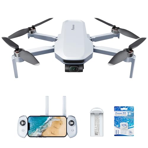 Potensic ATOM 3-Axis Gimbal 4K GPS Drone, Standard Kit Bundle with 1 Potensic 128GB Micro Memory Card