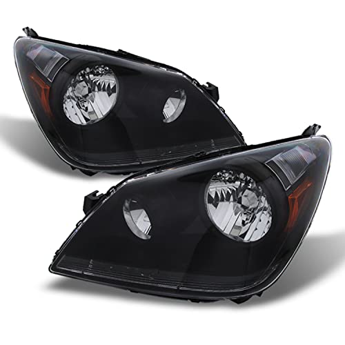AKKON - For Honda Odyssey JDM Black OE Replacement Headlights Driver/Passenger Head Lamps Pair