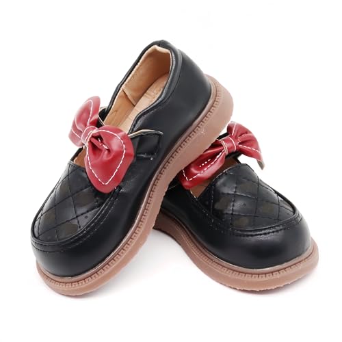 Toddler& Little Girls Dress Shoes Little Girls Loafers School Uniform Mary Jane Flats Little Girls Flower Dress Party Dance Performance Shoes Thick Non-Slip Sole Casual Shoe4