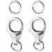 Fermoir à Chaîne Double En Argent Sterling 925 - Lot De 2, Pour Rallonger Ou Réparer Colliers Et Bracelets
