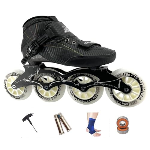 PSKJHN Patines Profesional En Linea para Adultos, Patines De Velocidad De Fibra De Carbono para Hombres Y Mujeres, Patines De Ruedas Adulto para Exteriores, Regalo De Cumpleaños