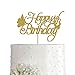 Gold Butterfly 4 Cake Topper, Gold Glitter Girl Happy 4th Birthday Party Cake Decoration