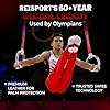 Reisport Men's Ring Gymnastics Grips - Durable Leather Hand Grips for Gymnastics Rings Men & Boys - Gymnastics Equipment & Accessories for Advanced Gymnasts