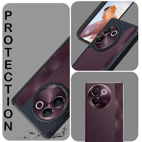 Image of A rtistque Hard Clear Back Cover Case for Vivo V30e 5G | Shockproof TPU | Acrylic Armor Case for Vivo V30e 5G| Stylish Protective Design - Transparent