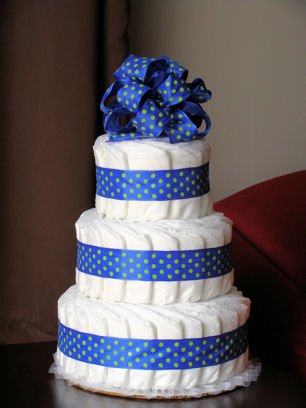 diaper tower cake