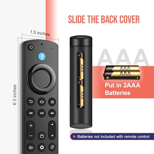 Image of Replacement Firestick Remote Control Fit for Fire Smart TV Stick 4K MAX /4K (1st /2nd Gen), TV Stick 2nd Gen /3rd Gen /Lite /HD, TV Cube (1st /2nd /3rd Gen),Smart TV (3rd Gen)