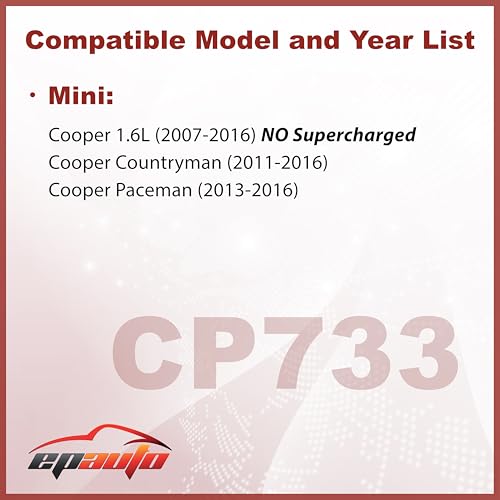 EPAuto CP733 (CF10733) Premium Cabin Air Filter Replacement for Mini Cooper 1.6L (2007-2016), Cooper Countryman (2011-2016), Cooper Paceman (2013-2016) includes Activated Carbon