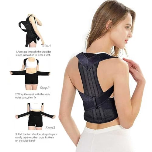 Faja lumbar y corrector de joroba ajustable para aliviar espalda y cuello 6