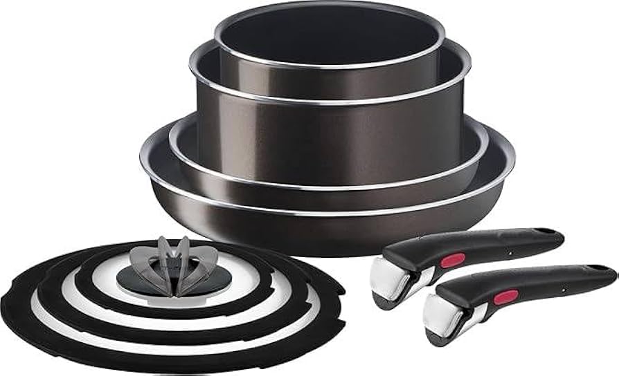 【迅速発送】ティファール　フライパン　ガス火専用　9点セット　こびりつきにくい Amazon.co.jp: 取っ手のとれる 鍋 フライパンセット 9点セット