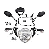Suitable Compatible with YAMAHA FZ6N FZ6 FZ-6N 2004 2005 2006 Motorcycle Headlight Set Fit Headlamp Assembly Housing Turn Signals Set (Color : 3 As shown)