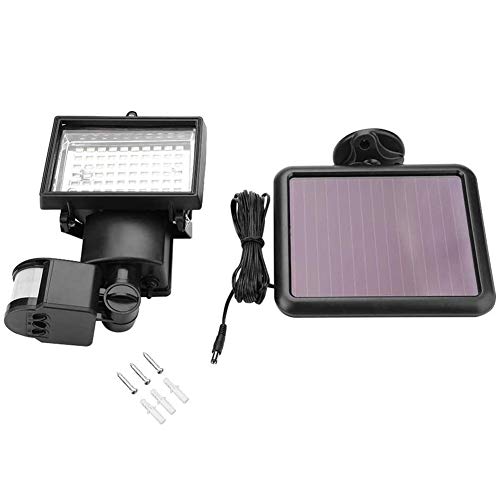 Luz do sensor de movimento, tecnologia branca inteligente e simples Luz solar do jardim, 180 graus J