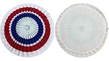 ruban de soie Napoleonic Cockade britannique pour chapeau de troupe ou chapeau Shako (blanc, bleu, rouge), Blanc, rouge, bleu.