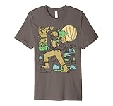 Star Wars Luke Skywalker Yoda R2-D2 Dagobah Drawing Premium T-Shirt