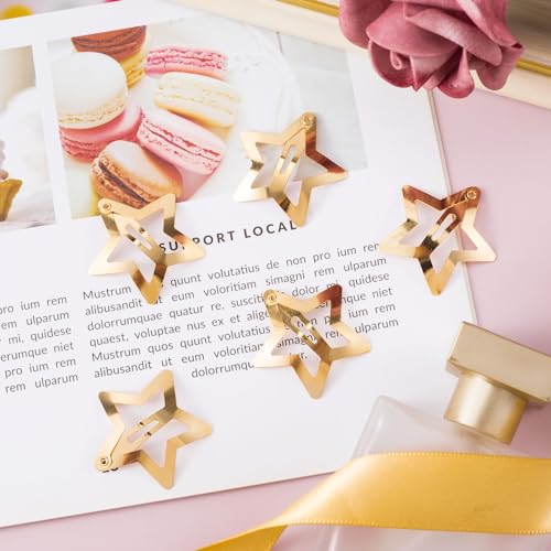 Joez Wonderful 20 Pcs Gold Star Hair Clips, 1.18"/3Cm Metal Snap Hair Clips, Cute Star Clips Hair Barrettes thumb #5