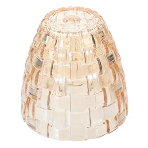 Glass Lampshade for Table Lamp 3.54X3.54X3.35In Aromatherapy Candle Holder Cover Decorative Glass Lamp Shade Small Table Cover for Indoor Use