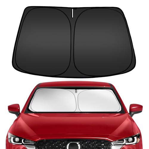Image of ARISMOTOR Windshield Sun Shade for Mazda CX5 2017-2025 2026, Custom Fit Foldable Front Window Sunshade Sun Visor Protector, Block UV Rays Keep Your Car Cooler