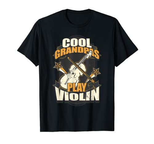 Geiger abuelo fresco abuelo jugando violín Camiseta