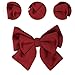 FJMQHU Charming Helmet Bow Decoration Adorable Bow Solid Color Cute Decor Accessories Ornament Decoration for Motorbike Biking, Claret