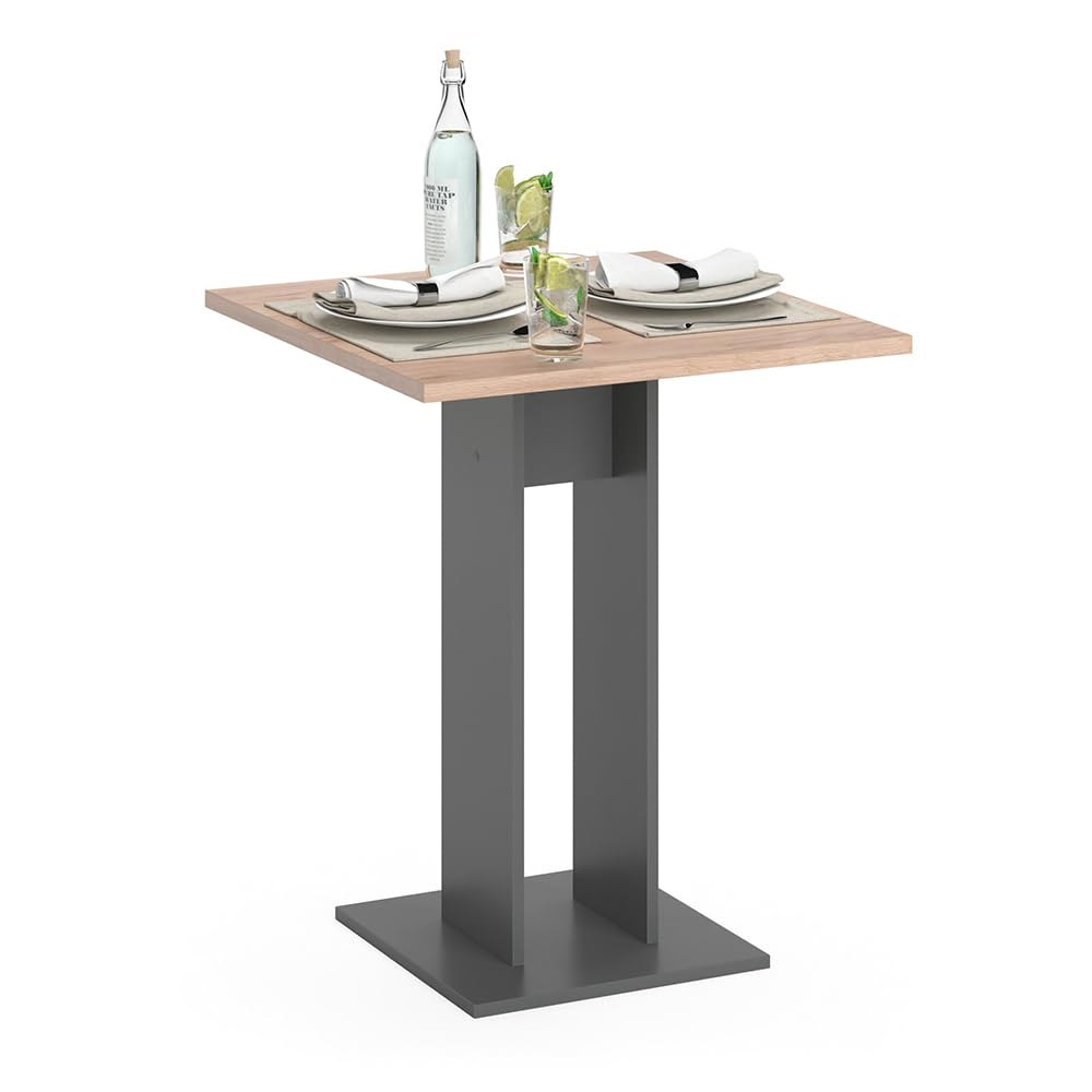 Vicco Esstisch Repose, Anthrazit, 65 x 65 cm, geeignet als platzsparender Einzeltisch für kleine Räume