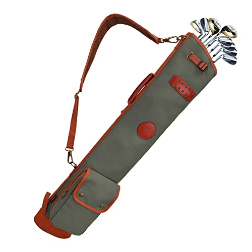 Tourbon Canvas Lightweight Sunday Golf Clubs Carry Bag Pockets Travel Driving Range Bags Storage #TOP25