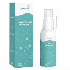 GROWNSY Perineal Cooling Spray Postpartum Essentials, Pain Relief Spray Contains Herbal Extracts for Postpartum Care and Recovery, Soothes Swelling and Hemorrhoid, After Birth Essentials