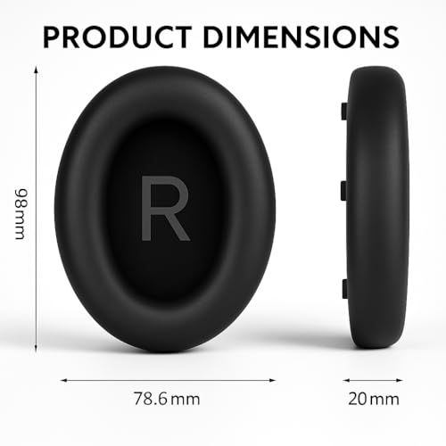 Premium Protein Leather Replacement Earpads para Bose NC700 - Almohadillas de oído de espuma viscoelástica suave con paño de limpieza y video de instalación (Compatible con auriculares Bose Noise Cancelling 700) miniatura 6