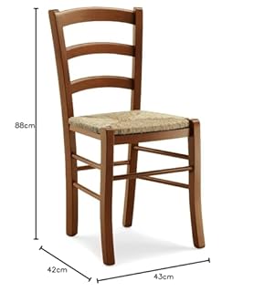 KONTE.DESIGN Fashion Commerce Set di 2 Sedie Appia Classico Seduta Impagliata