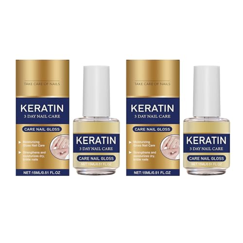 KNHYDWD Keratin Nail Care Oil Keratin & Amino Acid Nail Oil Quick Intensive Care for Dry & Brittle Nails Fast Hydration & Repair (2 Pack)