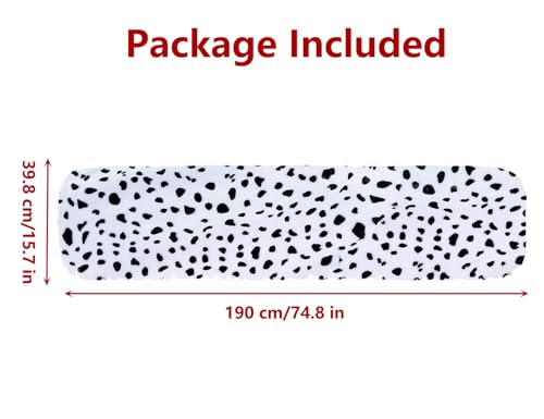 Cruella Deville Costume Women Faux Stole for Cosplay Halloween Black and White Scarf Accessories SL007