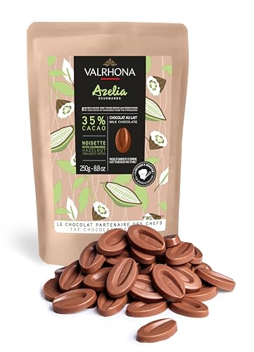 Valrhona Azelia, Avellana Couverture 35%, Callets, 250 g