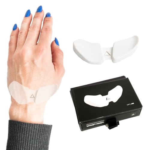 Image of DELTAHUB Carpio 2.0 - Left-Handed Truly Ergonomic Wrist Rest for Mouse, Carpal Tunnel Support, Pain Relief, Anti-Fatigue, Easy Glide, Sleek, Office Computer, Laptop, Gaming - Small, White