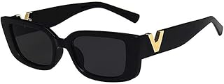 GRACY RIMS Stylish Retro Cat Eye Sunglasses – UV400 Fashion Shades with Lightweight Frame &amp; Bold Design for Women(Black, G...