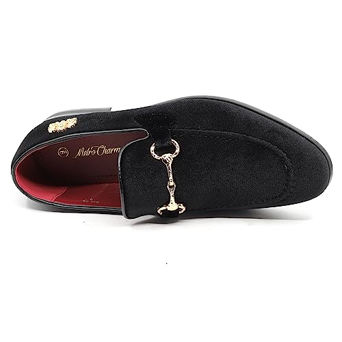 Image of Men's Velvet Designer Classic Dress Tuxedo Smoking Slipper Loafers Slip On Shoes SM-56