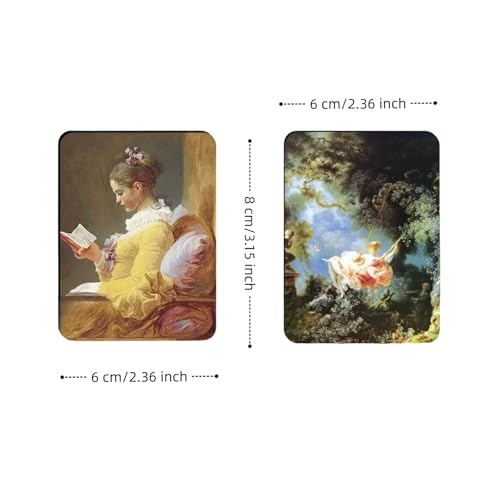 Imán Decorativo Rectangular Fragonard 2 piezas miniatura 2