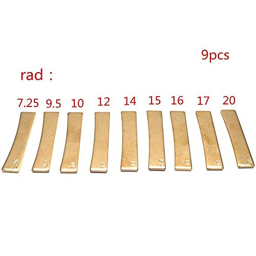 KKmoon Guitarra elétrica Baixo Pescoço Fingerboard Fret Inlay Tool 9pcs Pressão Fret Tools Set