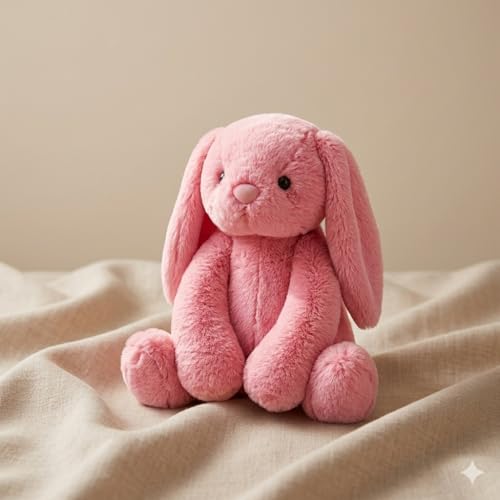Image of Cionum 35cm Coral Bunny Plush - Ultra-Soft Floppy Stuffed Animal Rabbit with Long Ears - Bunny Soft Toy for Kids, Girls Room Decor & Gifting