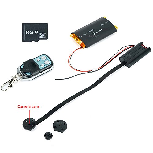 Toughsty 16GB 1920x1080P HD Mini Camera Button Video Camcorder Motion Activate Support TV Output 6 Hours Continuous Video Recording