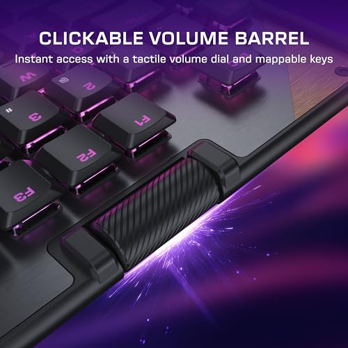 Image of Turtle Beach Command Series KB5 Full-Sized Mechanical PC Gaming Keyboard | Touchscreen Command Display, Low-Profile Mechanical Switches, Double Shot PBT Keycaps, True 8K Polling, Per Key RGB, Black