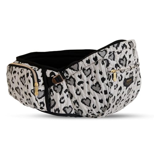 Image of SUNVENO Baby Hip Seat Carrier for Toddler, Supports up to 45 lbs, Wide Anti-Slip Seat, Adjustable Waist Belt, Quick Up Down Baby Holder, Fits 6-36 Months,Leopard