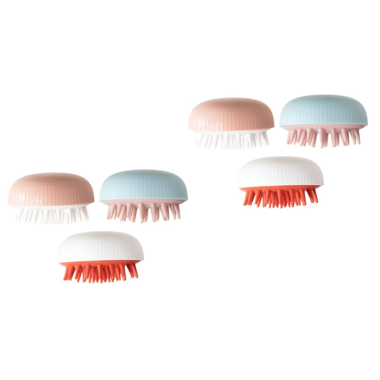 FOMIYES 2sets 3pcs Hair Scalp Brush Silicone Shampoo Brush for Dandruff Removal Fatigue Relief Design Suitable for Men and 3pcs*2