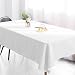 Wimaha 52x70In Solid White Rectangle Tablecloth for Rectangular Table, Fabric Table Cloth, Polyester Table Linens, for Home Kitchen Picnic as Well as Wedding Party Event Supplies