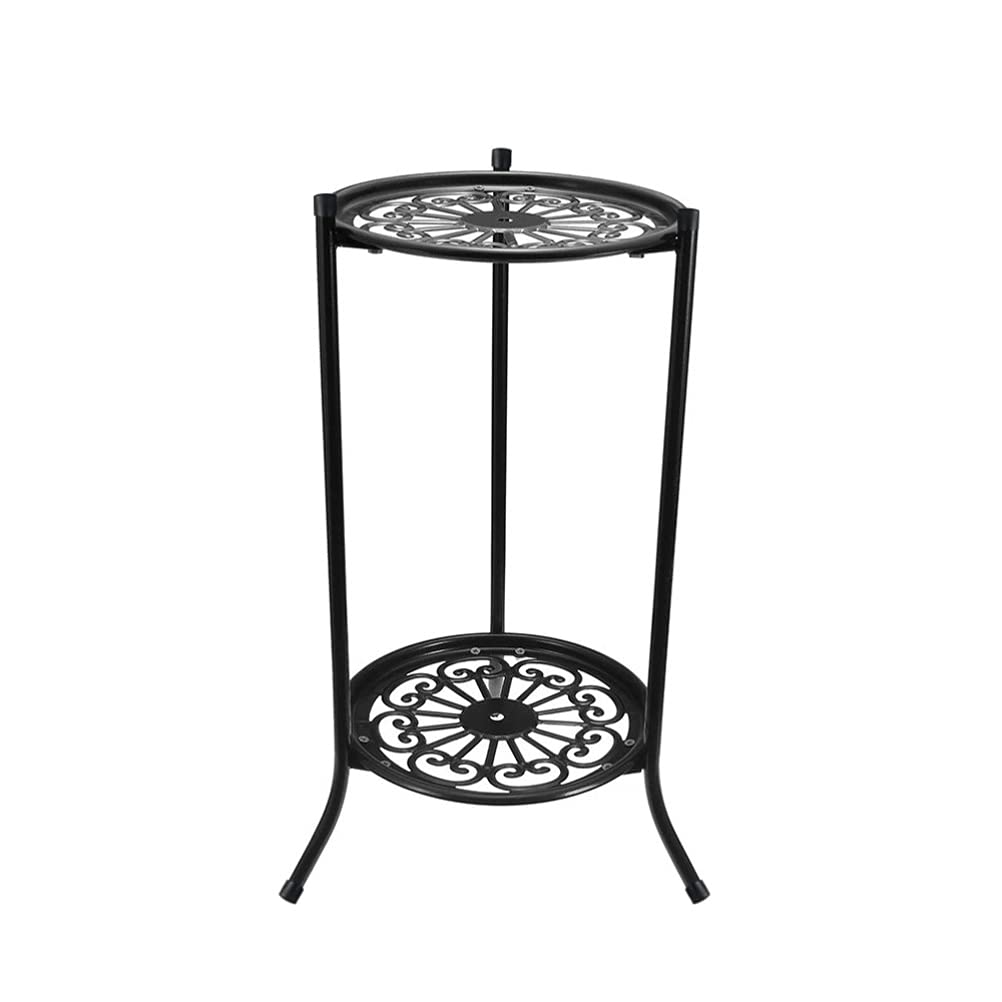 Support en fer pour pot de fleurs stable évitant les chutes de plantes au sol