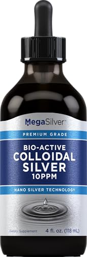 Piping Rock Colloidal Silver Liquid Drops | 10 ppm | 4 oz | Bio Active Premium Grade | Nano Silver