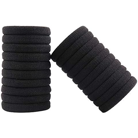 60 Stück Haargummis Super Weich Elastisches Gummibänder Haarbänder Mode Schwarz Scrunchies Pferdeschwanz Haarband Klein und süß Cover