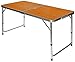 Produktbild AMANKA Stabiler Klapptisch Campingtisch Alu 120x60x70cm höhenverstellbarer Balkontisch Bambus-Optik