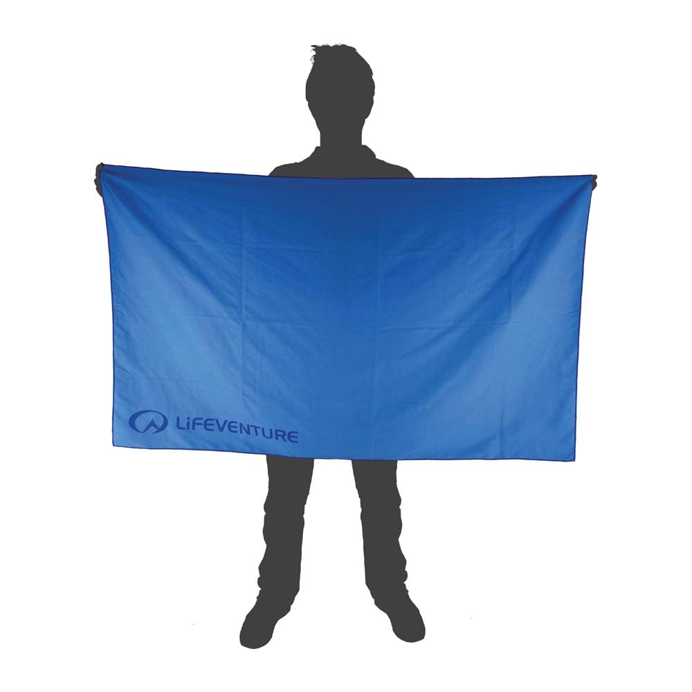 Lifeventure Serviette de Voyage en Fibre Souple recyclée - compacte, légère à séchage Rapide, Design sans Sable, Taille XL, Gris